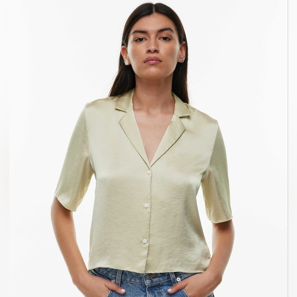 Wilfred Beso Satin Blouse - Soft Pistachio